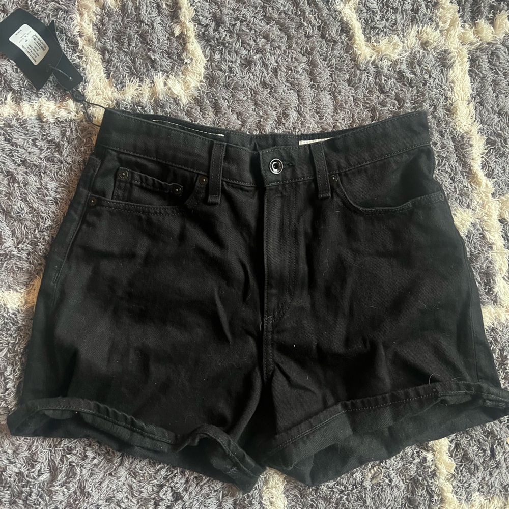 Black Rag and Bone Nina High Rise Shorts